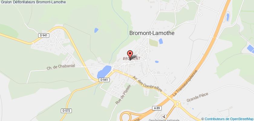 plan défibrillateurs Bromont-Lamothe
