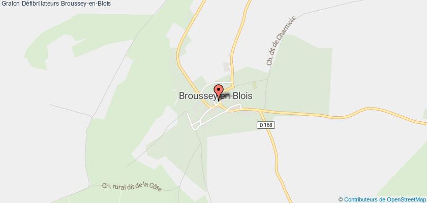 plan défibrillateurs Broussey-en-Blois