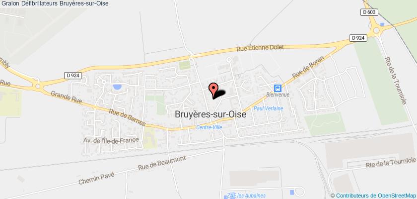 plan défibrillateurs Bruyères-sur-Oise