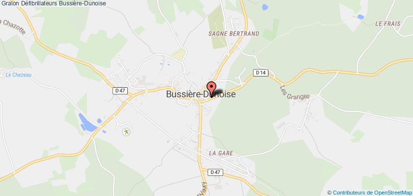 plan défibrillateurs Bussière-Dunoise