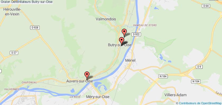 plan défibrillateurs Butry-sur-Oise