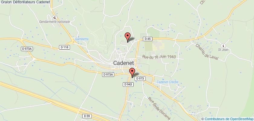 plan défibrillateurs Cadenet