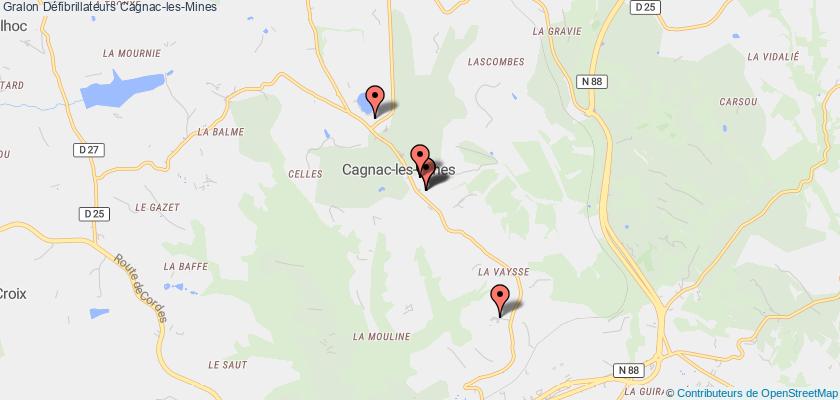 plan défibrillateurs Cagnac-les-Mines