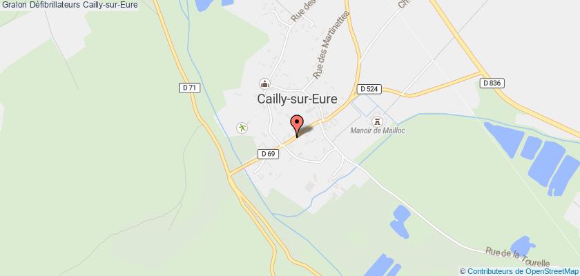 plan défibrillateurs Cailly-sur-Eure