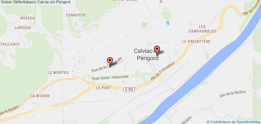 plan défibrillateurs Calviac-en-Périgord