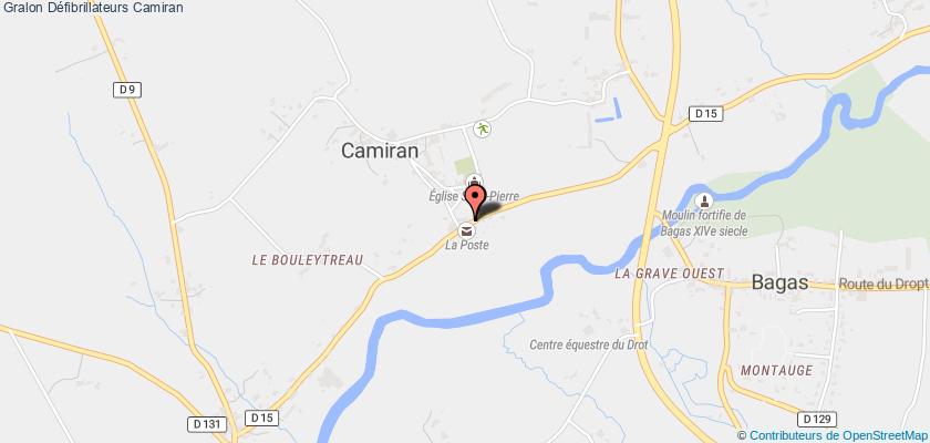 plan défibrillateurs Camiran