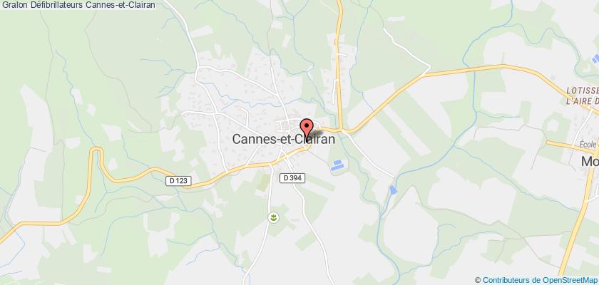 plan défibrillateurs Cannes-et-Clairan