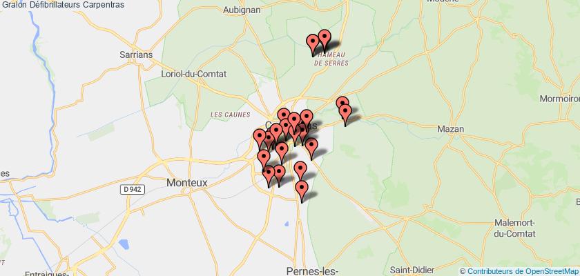 plan défibrillateurs Carpentras