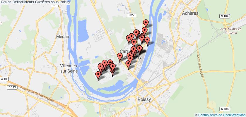plan défibrillateurs Carrières-sous-Poissy