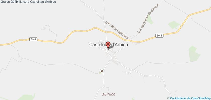 plan défibrillateurs Castelnau-d'Arbieu