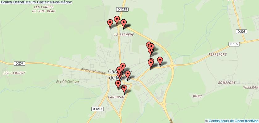 plan défibrillateurs Castelnau-de-Médoc
