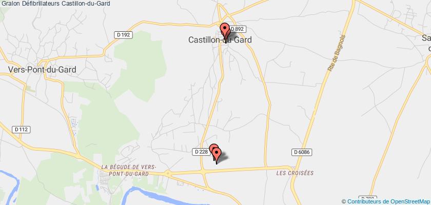 plan défibrillateurs Castillon-du-Gard