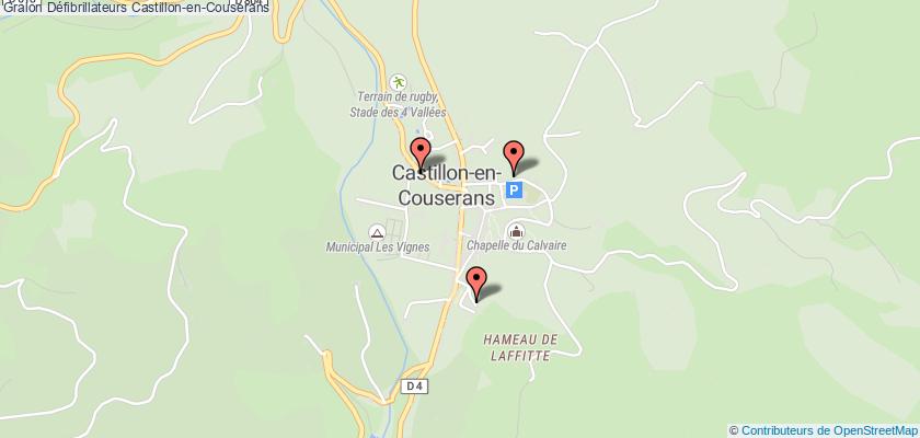 plan défibrillateurs Castillon-en-Couserans