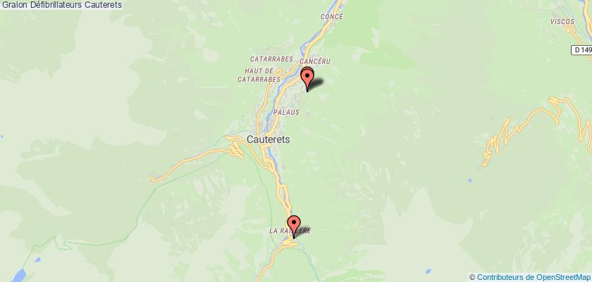 plan défibrillateurs Cauterets