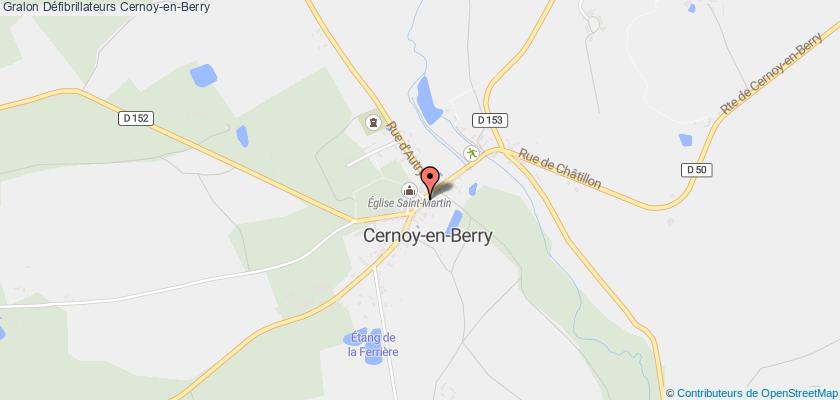 plan défibrillateurs Cernoy-en-Berry