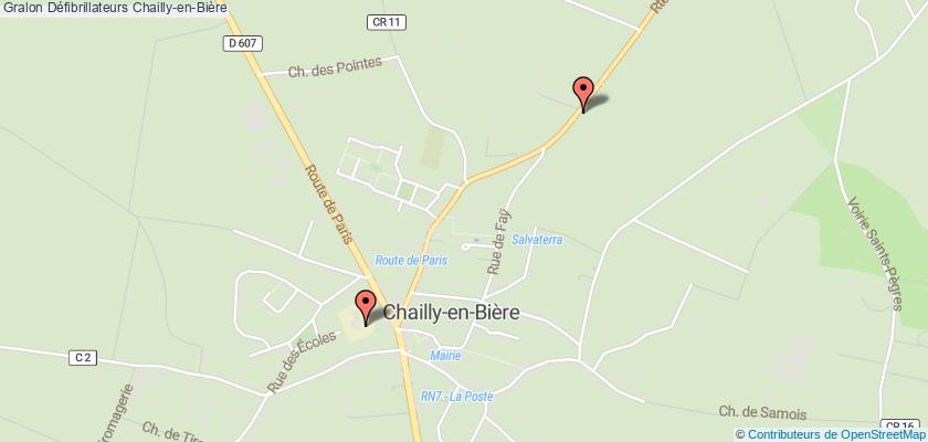 plan défibrillateurs Chailly-en-Bière