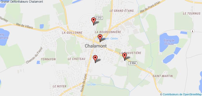 plan défibrillateurs Chalamont