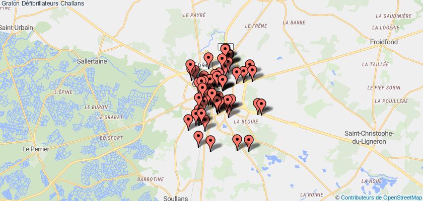 plan défibrillateurs Challans