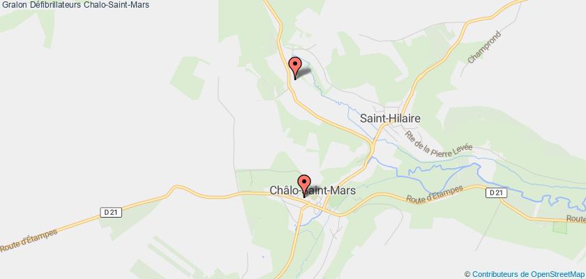 plan défibrillateurs Chalo-Saint-Mars