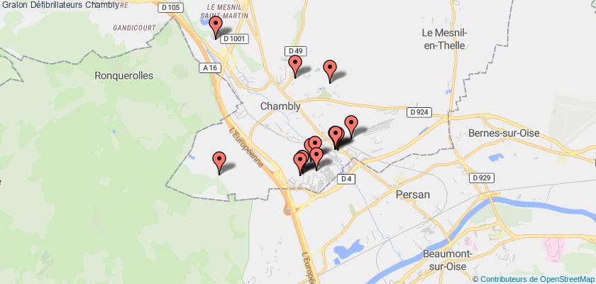 plan défibrillateurs Chambly
