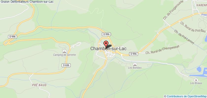 plan défibrillateurs Chambon-sur-Lac