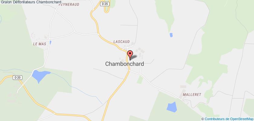 plan défibrillateurs Chambonchard