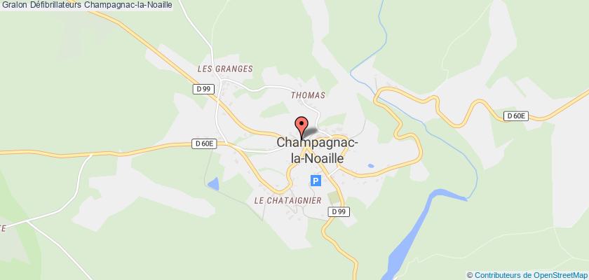 plan défibrillateurs Champagnac-la-Noaille