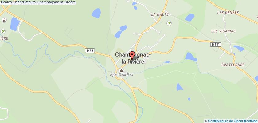 plan défibrillateurs Champagnac-la-Rivière