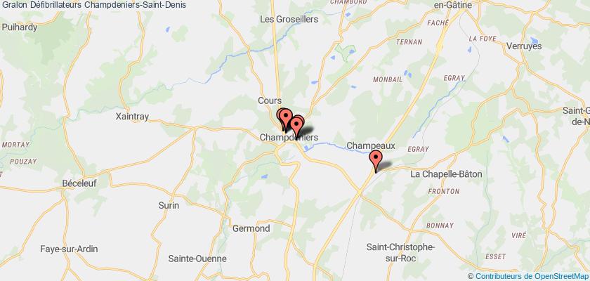 plan défibrillateurs Champdeniers-Saint-Denis