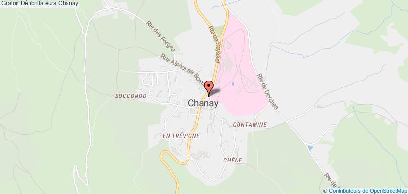 plan défibrillateurs Chanay