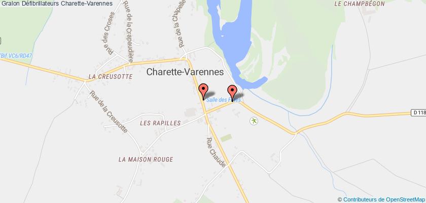 plan défibrillateurs Charette-Varennes