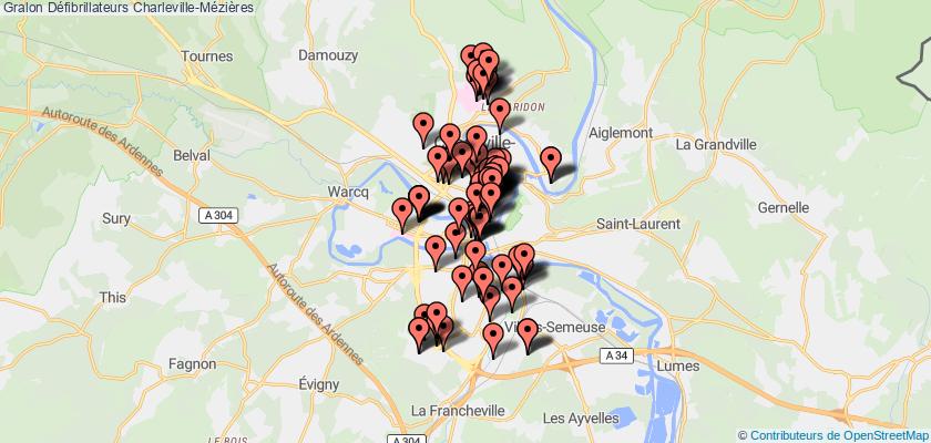 plan défibrillateurs Charleville-Mézières