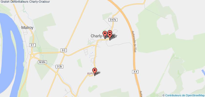 plan défibrillateurs Charly-Oradour