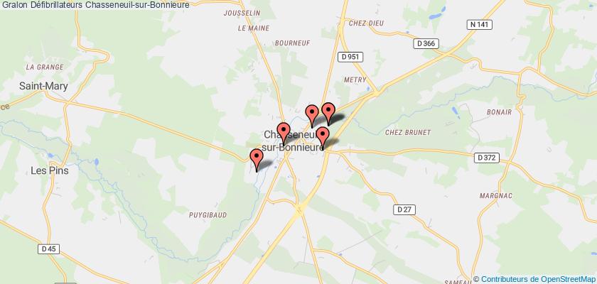 plan défibrillateurs Chasseneuil-sur-Bonnieure