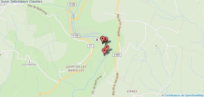 plan défibrillateurs Chassiers