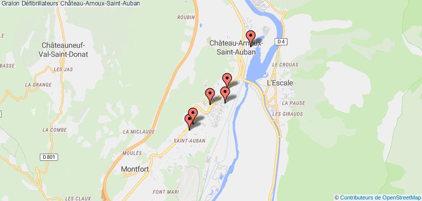 plan défibrillateurs Château-Arnoux-Saint-Auban