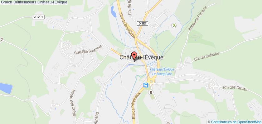 plan défibrillateurs Château-l'Evêque