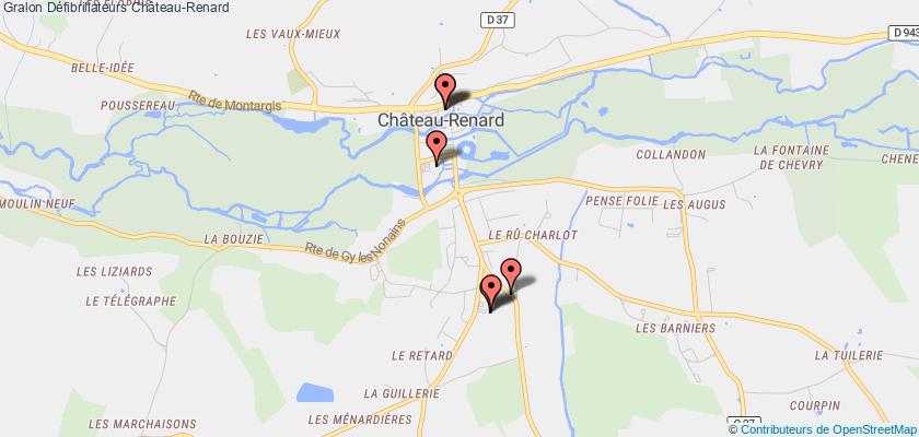 plan défibrillateurs Château-Renard