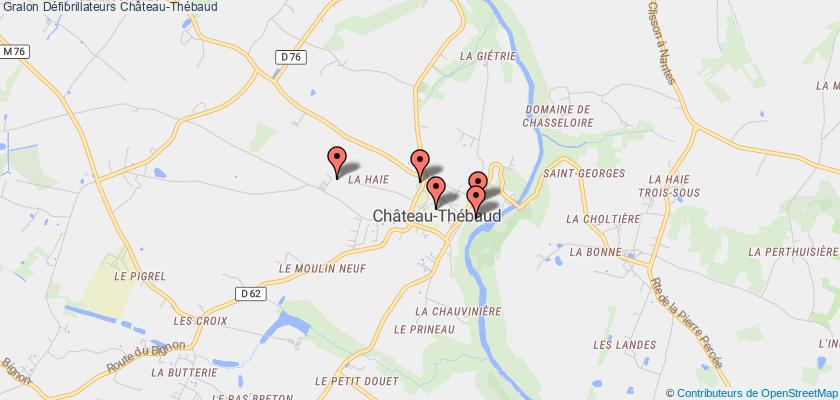 plan défibrillateurs Château-Thébaud