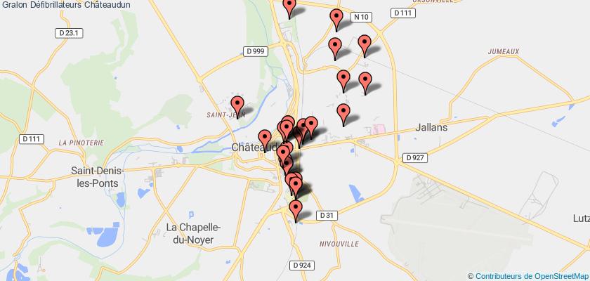 plan défibrillateurs Châteaudun