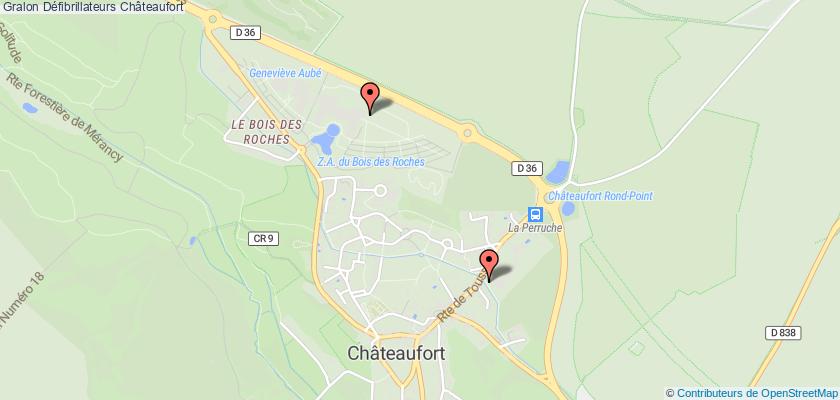 plan défibrillateurs Châteaufort