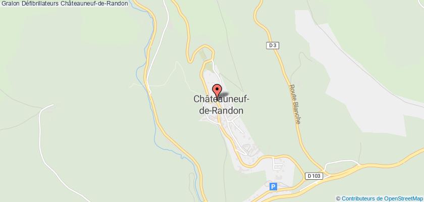 plan défibrillateurs Châteauneuf-de-Randon