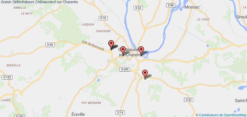 plan défibrillateurs Châteauneuf-sur-Charente
