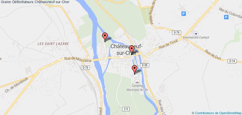 plan défibrillateurs Châteauneuf-sur-Cher