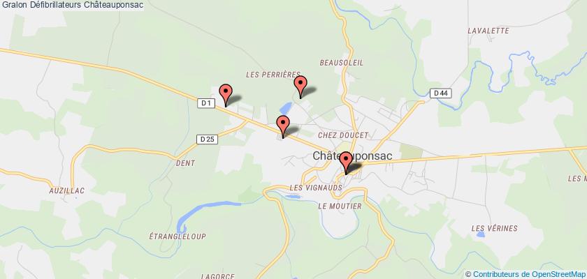 plan défibrillateurs Châteauponsac