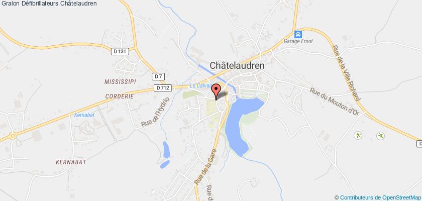 plan défibrillateurs Châtelaudren