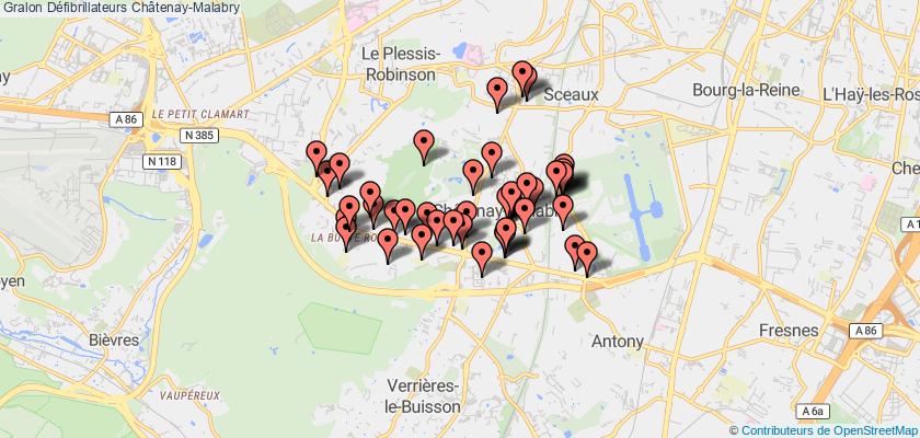 plan défibrillateurs Châtenay-Malabry