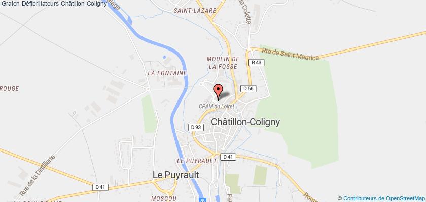 plan défibrillateurs Châtillon-Coligny