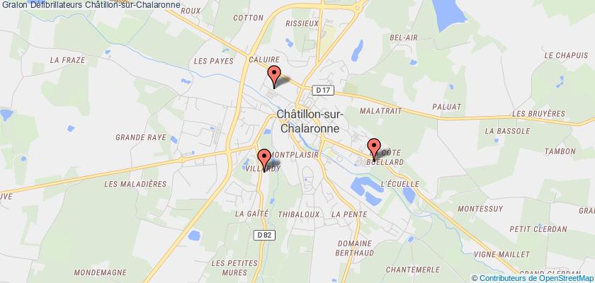 plan défibrillateurs Châtillon-sur-Chalaronne