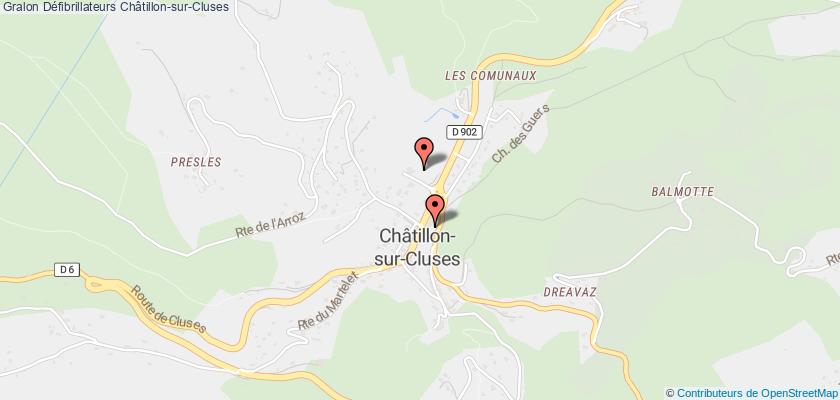 plan défibrillateurs Châtillon-sur-Cluses